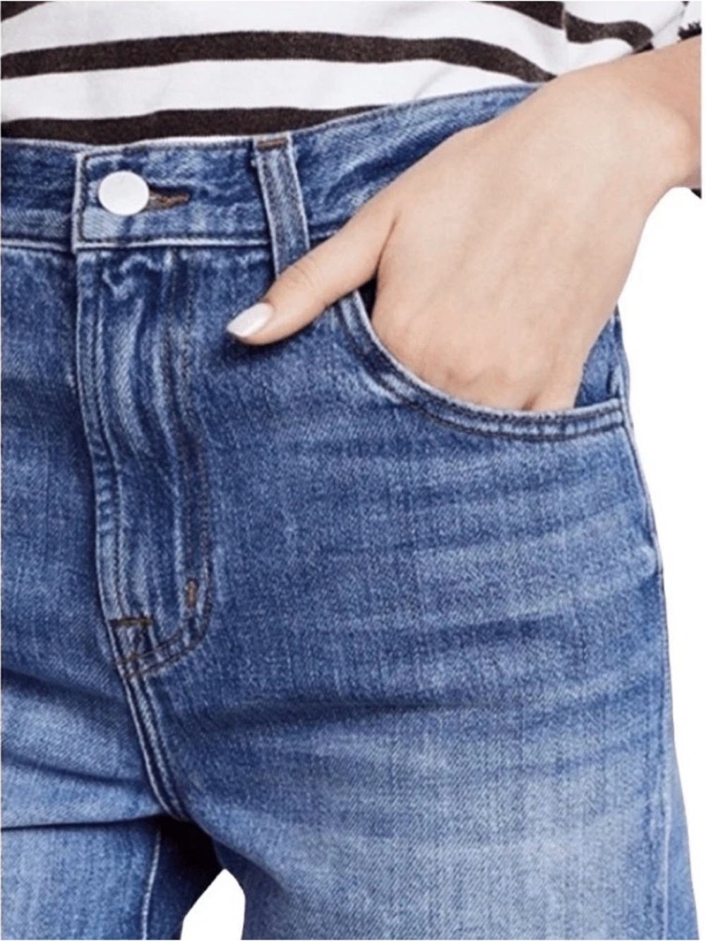 J BRAND Joan High-Rise Blue Denim Women’s Shorts Size 26 - Picture 4 of 16